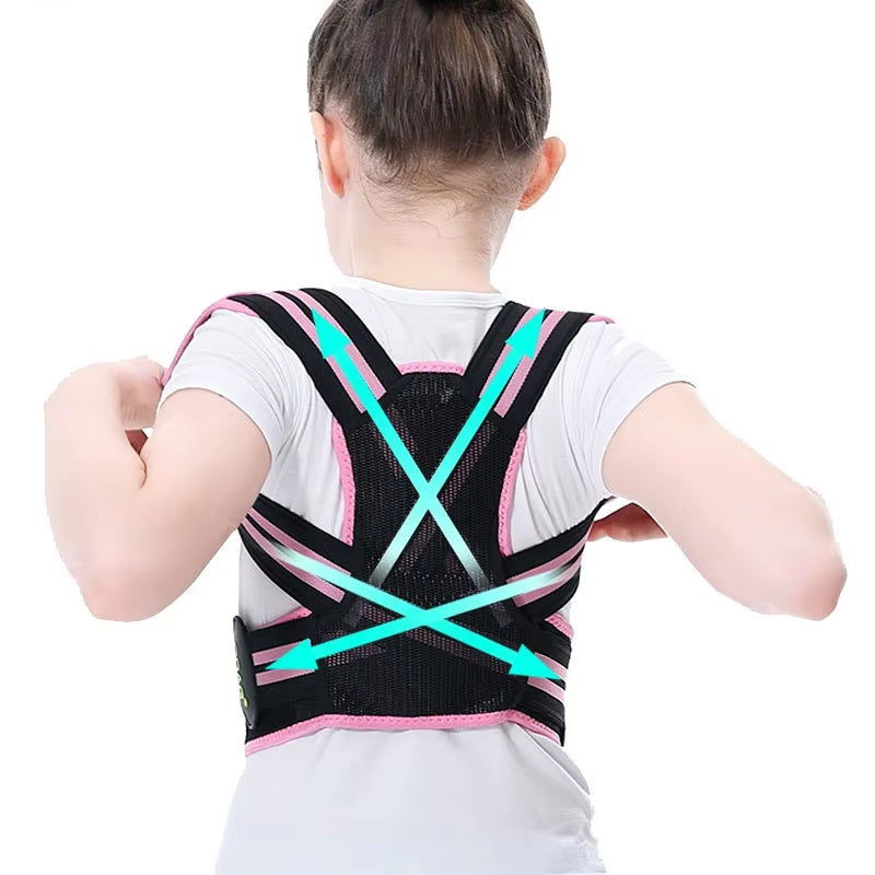 Adjustable Children Posture Corrector Back Support Belt Kid Boy Girl Orthopedic Corset Spine Back Lumbar Shoulder Braces Health