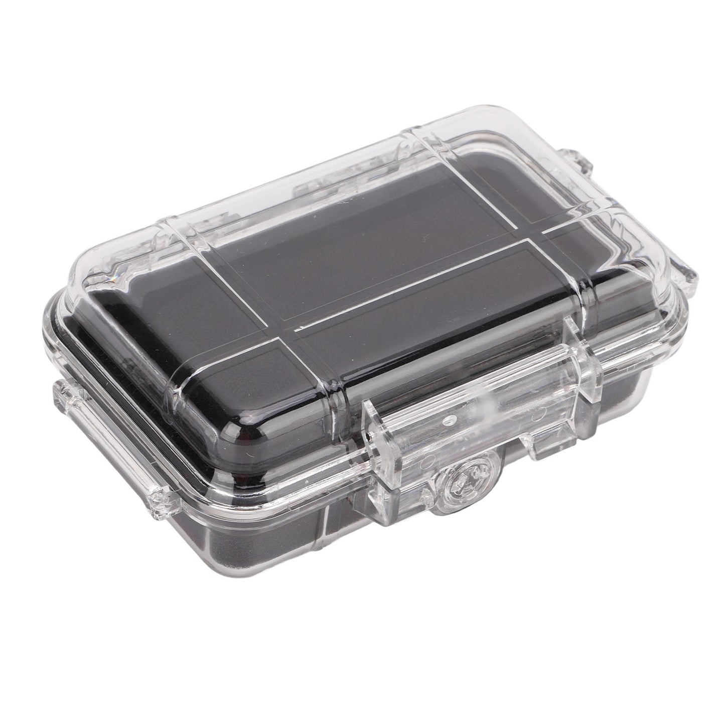 Plastic Shockproof Box with Shock Absorption Liner Outdoor Waterproof Airtight Case TransparentSmall Size