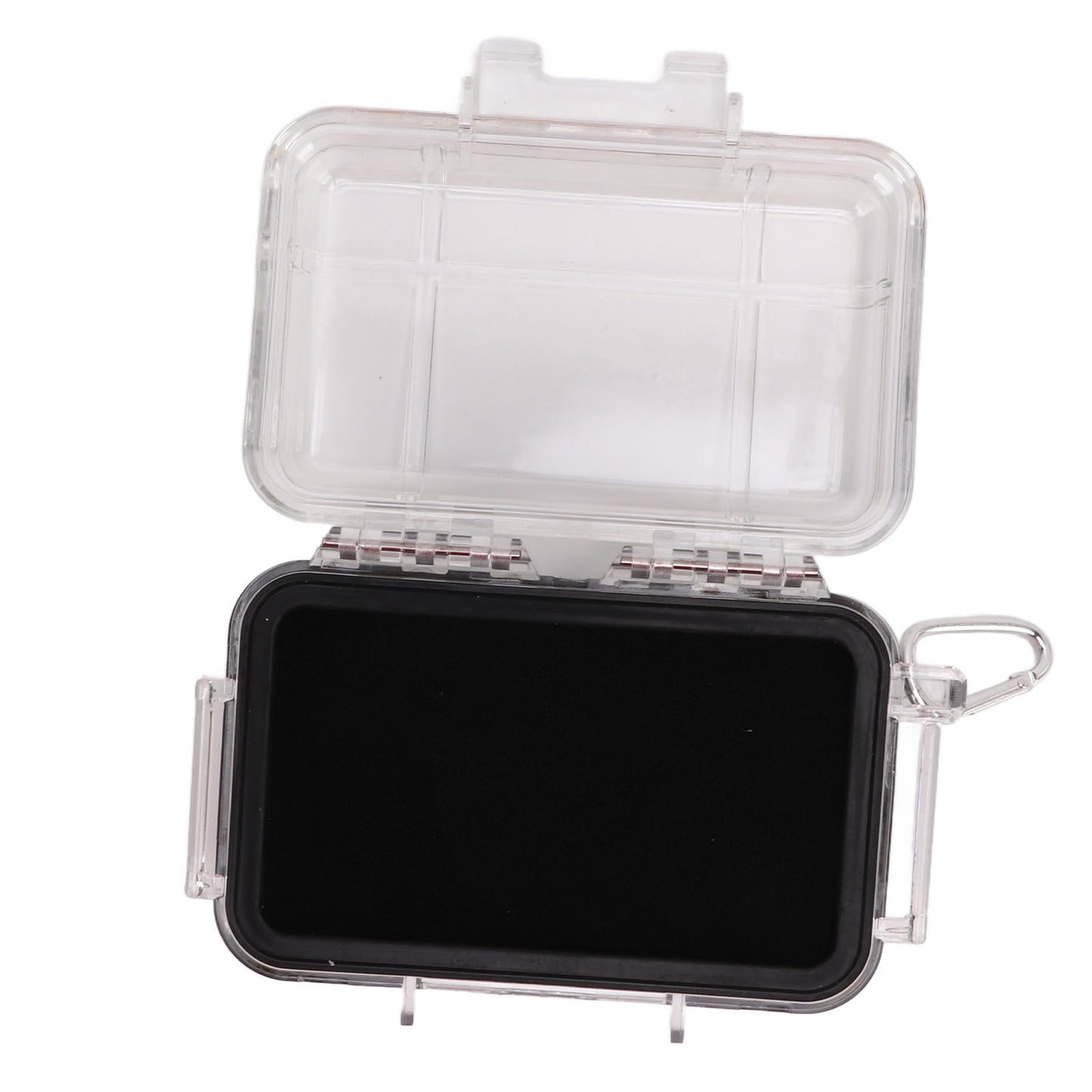 Plastic Shockproof Box with Shock Absorption Liner Outdoor Waterproof Airtight Case TransparentSmall Size