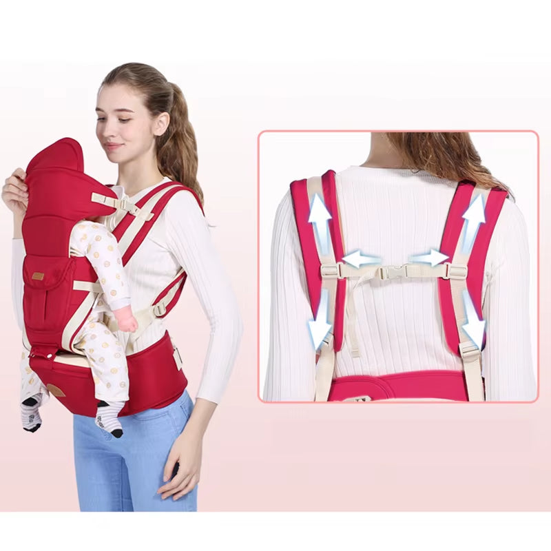 New Non-Slip Ergonomic 3 in 1 Baby Carrier Infant Baby Hipseat Carrier Front Facing Kangaroo Baby Wrap Sling for 0-48 Month