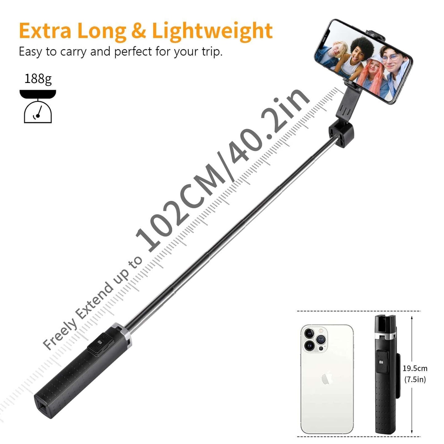 Selfie Stick Bluetooth Remote Phone Holder Tripod Stand For Universal