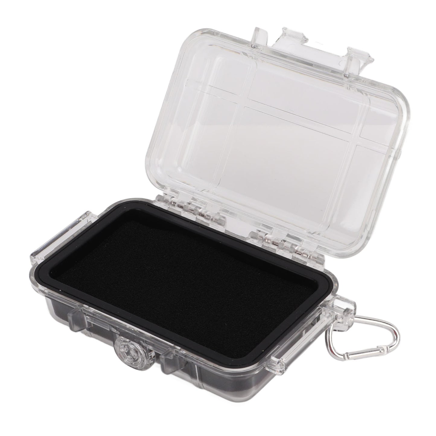 Plastic Shockproof Box with Shock Absorption Liner Outdoor Waterproof Airtight Case TransparentSmall Size