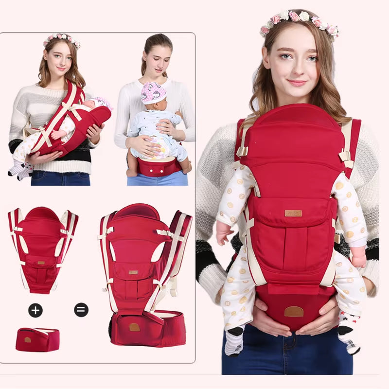 New Non-Slip Ergonomic 3 in 1 Baby Carrier Infant Baby Hipseat Carrier Front Facing Kangaroo Baby Wrap Sling for 0-48 Month
