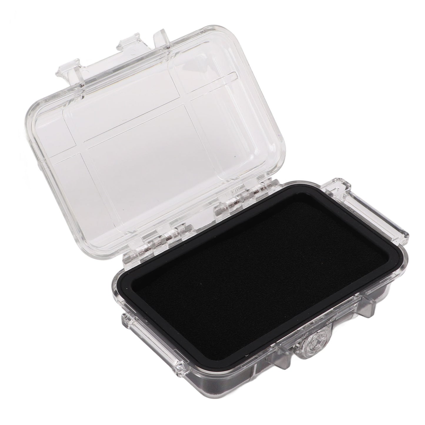 Plastic Shockproof Box with Shock Absorption Liner Outdoor Waterproof Airtight Case TransparentSmall Size
