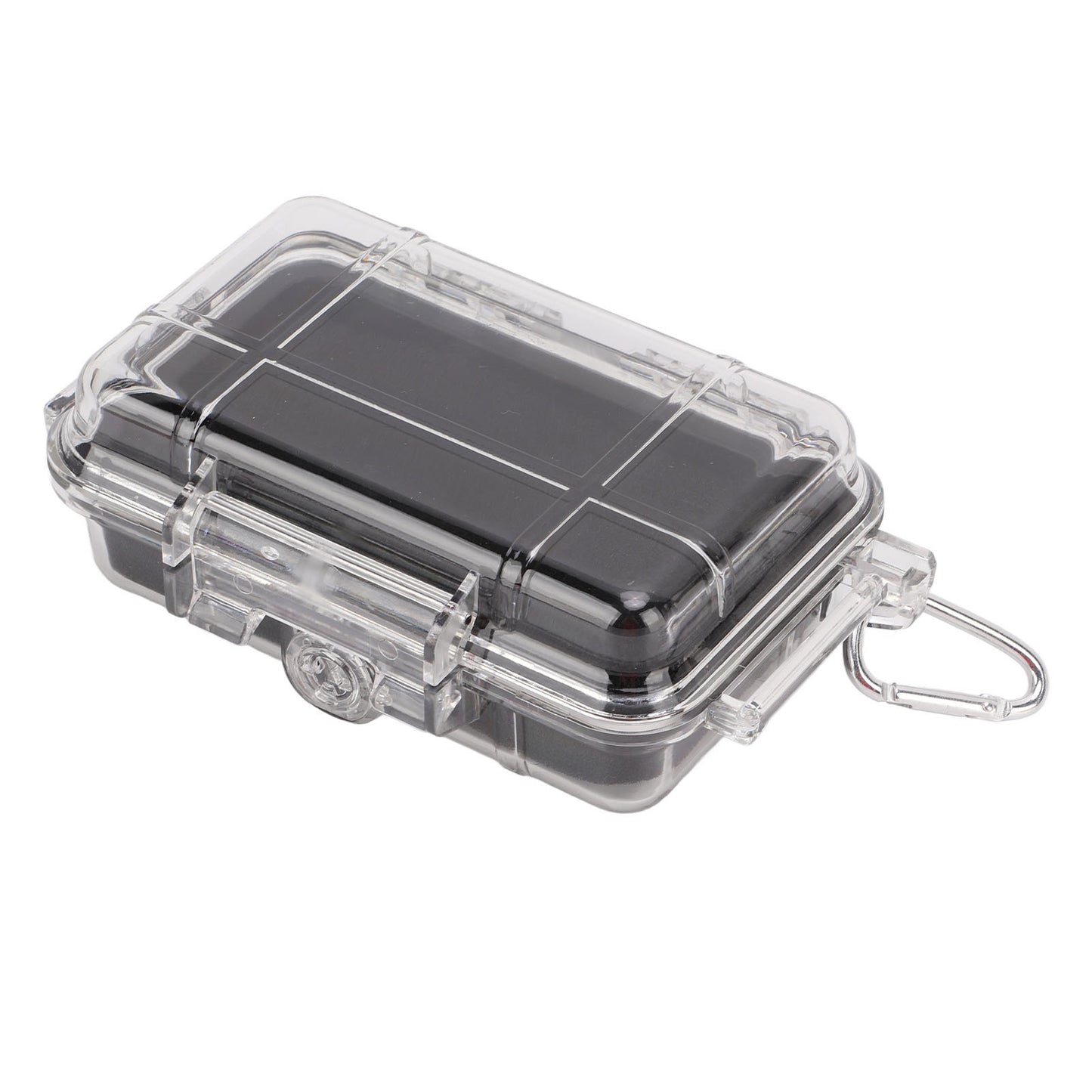 Plastic Shockproof Box with Shock Absorption Liner Outdoor Waterproof Airtight Case TransparentSmall Size