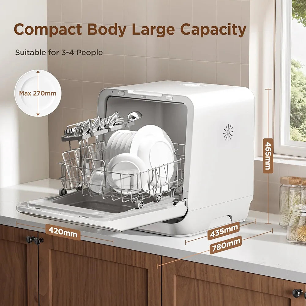 COMFEE' Mini Plus Compact Countertop Dishwasher with 6L Tank & Auto Dry