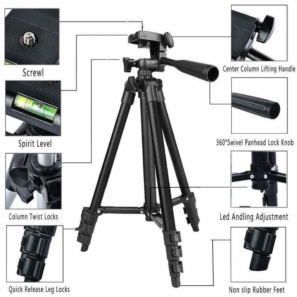 Pro Tripod Stand Digital Camera Camcorder Mount Portable Holder with Storage Bag