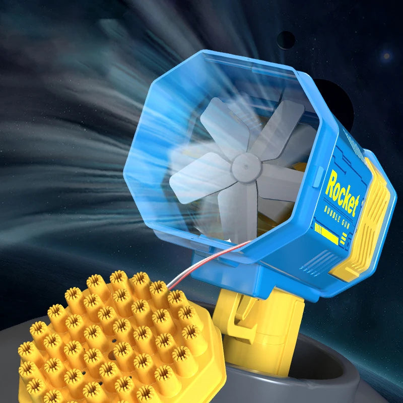 40-Hole Handheld Fully Automatic Bubble Machine for Children - Battery-Free and No Bubble Solution Required
