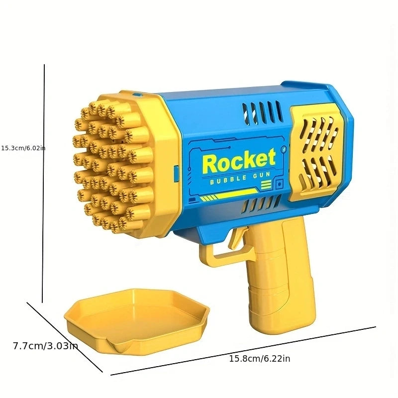 40-Hole Handheld Fully Automatic Bubble Machine for Children - Battery-Free and No Bubble Solution Required