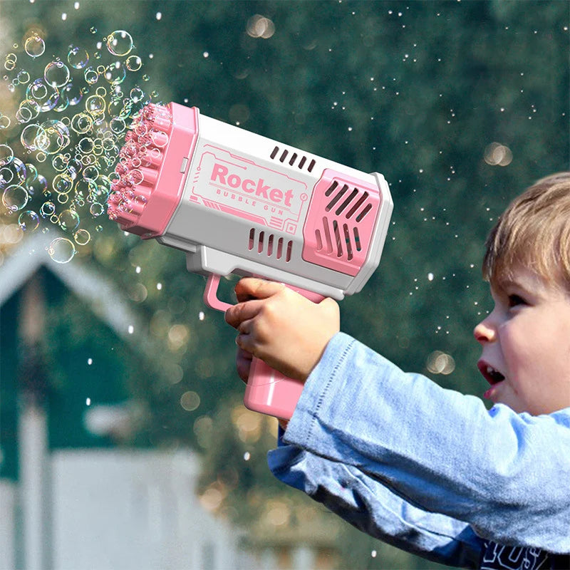 40-Hole Handheld Fully Automatic Bubble Machine for Children - Battery-Free and No Bubble Solution Required