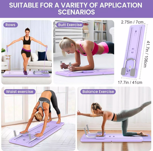Foldable Abs Roller Board with Automatic Rebound & Timer – Core & Full-Body Workout