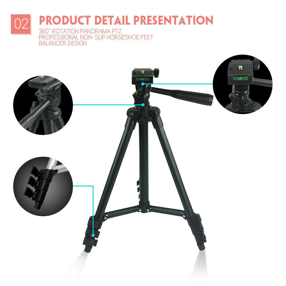 Pro Tripod Stand Digital Camera Camcorder Mount Portable Holder with Storage Bag