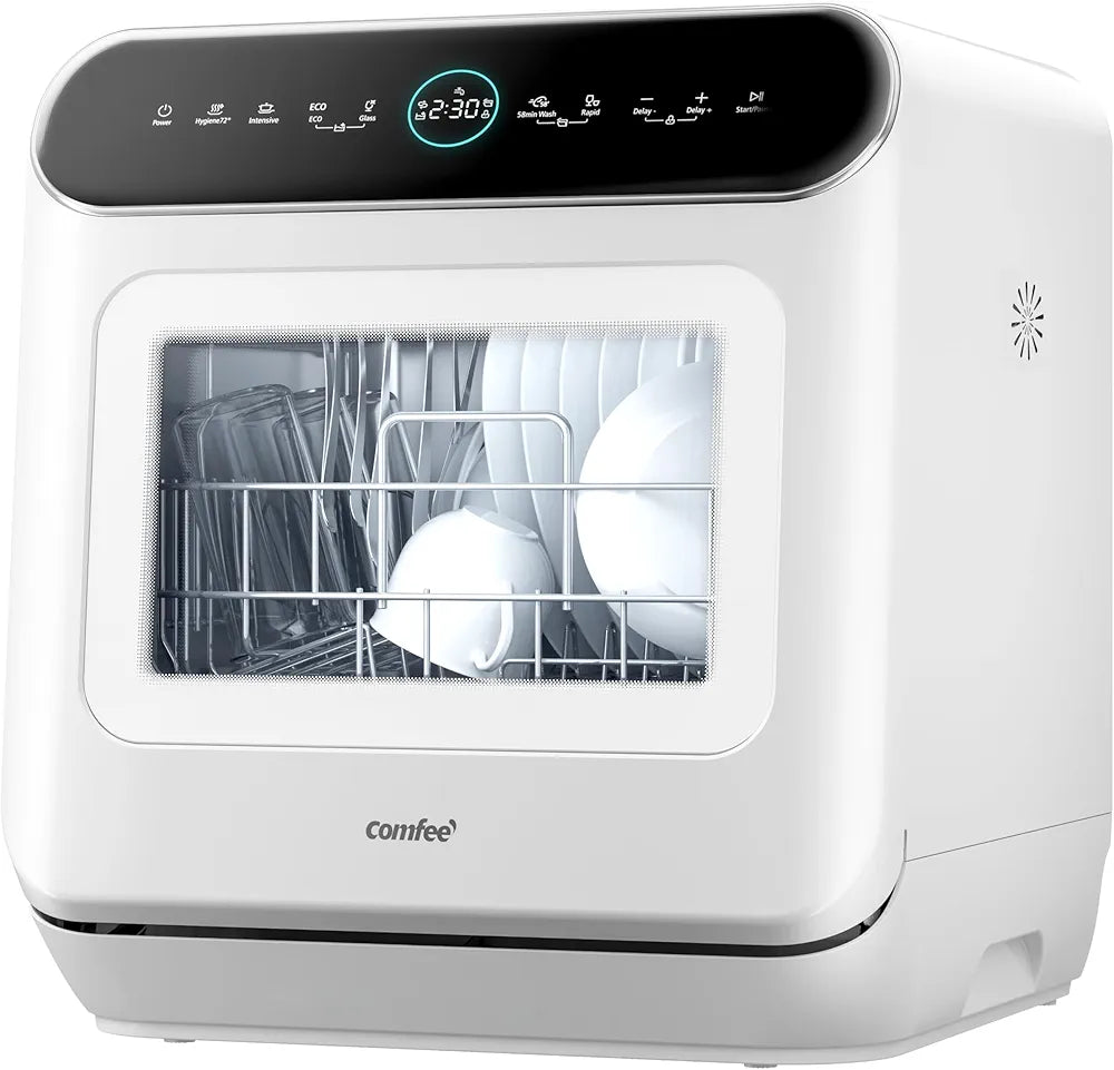 COMFEE' Mini Plus Compact Countertop Dishwasher with 6L Tank & Auto Dry